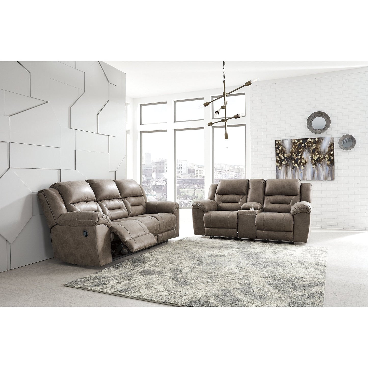 Canapé inclinable contemporain Stoneland Fossil