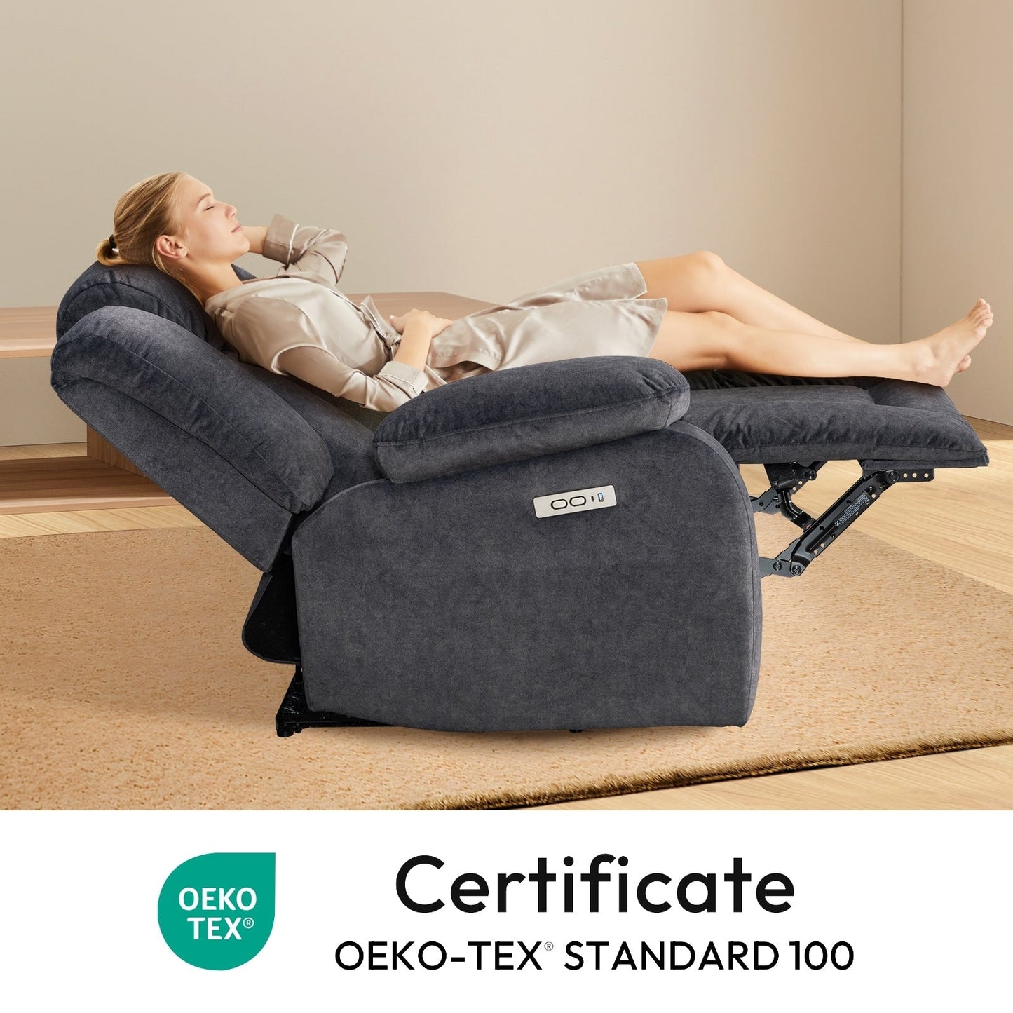 Fauteuil inclinable chauffant et massant de taille standard super confortable