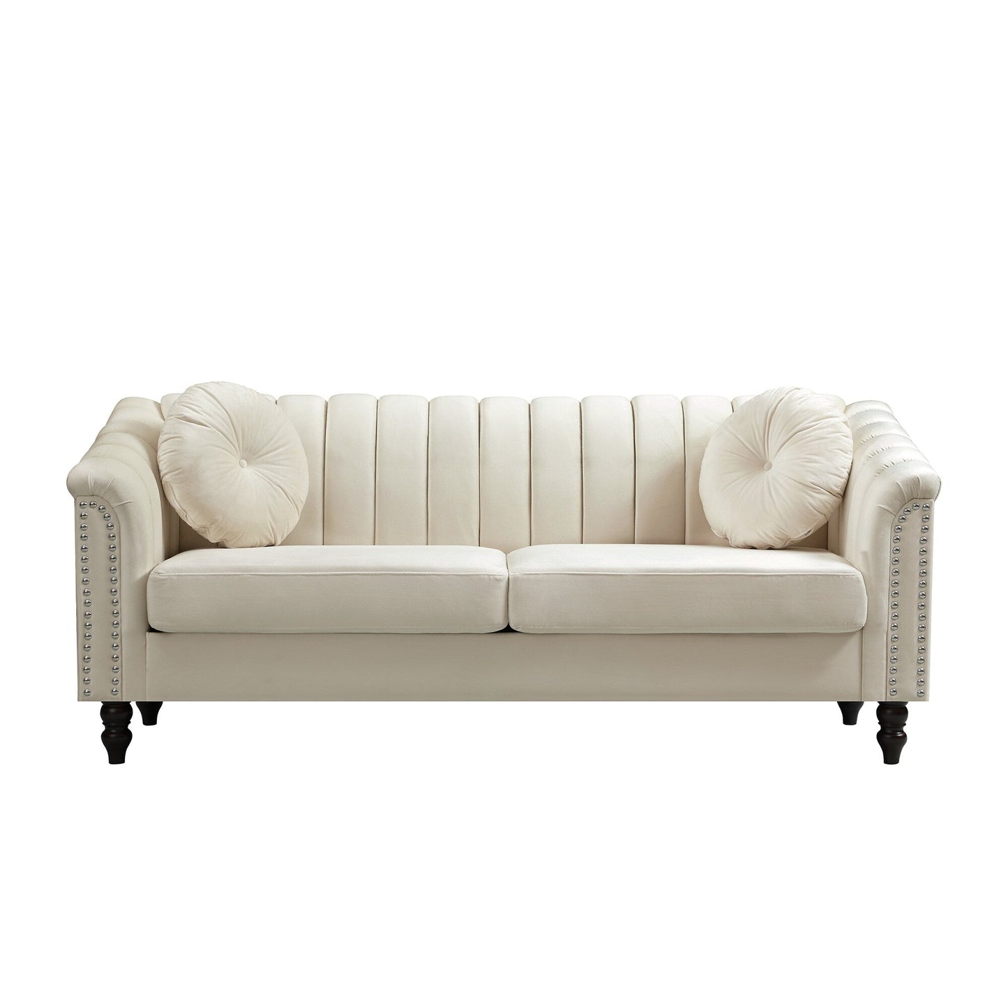 Chaise de salon en microfibre blanche