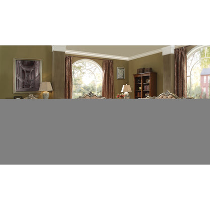 0 Causeuse capitonnée à boutons en chêne vintage