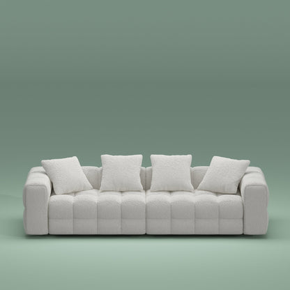 Canapé-lit en velours Teddy 100,8 po, causeuse/canapé/canapé moderne avec accoudoirs