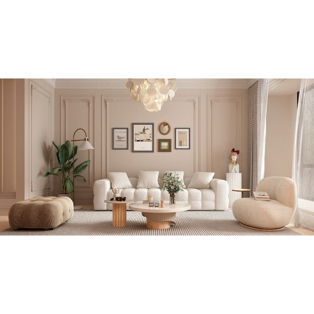 Canapé-lit en velours Teddy 100,8 po, causeuse/canapé/canapé moderne avec accoudoirs