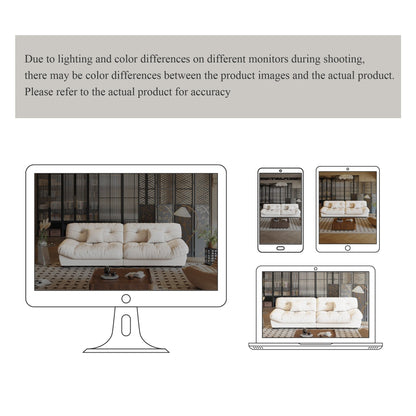 Canapé 3 places en cuir et plumes style milieu de siècle 102,4 - 110,2 x 31,9