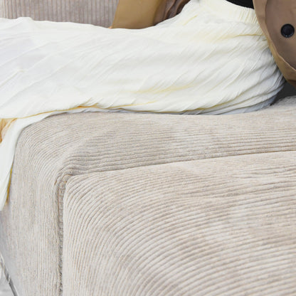 Canapé causeuse modulaire en velours côtelé de 102 po, grand format, style nuage