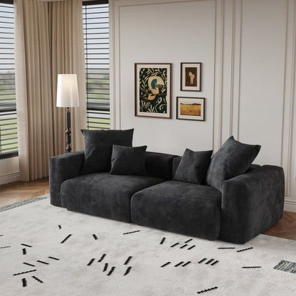 Canapé causeuse modulaire en velours côtelé de 102 po, grand format, style nuage