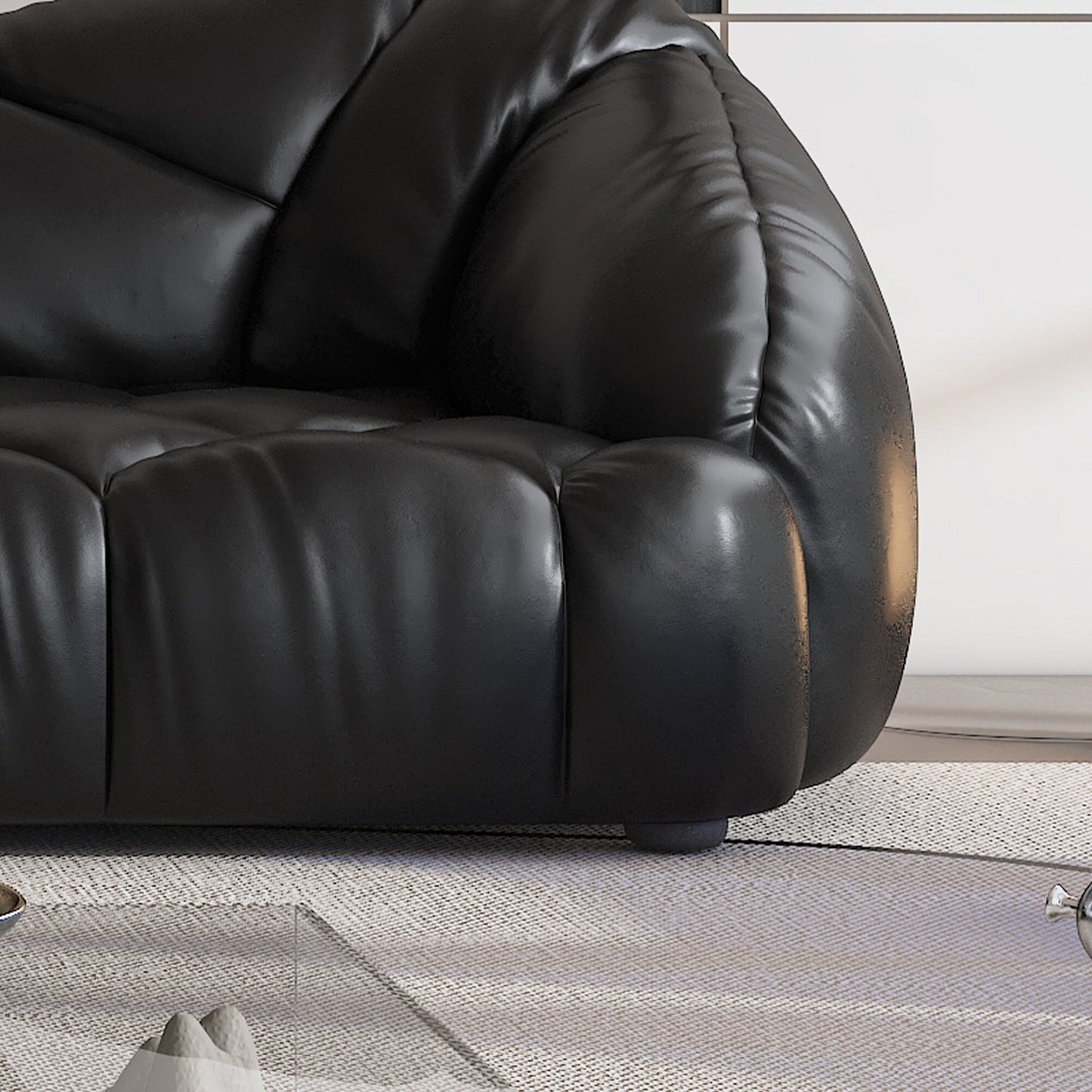 Canapé rembourré en cuir 104,3 - 104,3 x 45,3