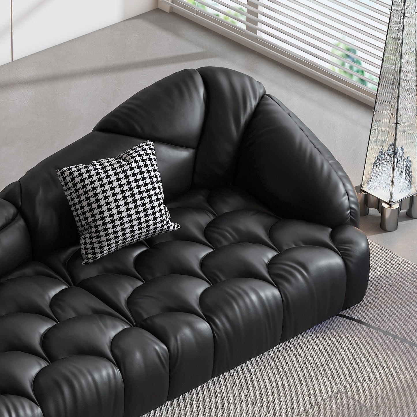 Canapé rembourré en cuir 104,3 - 104,3 x 45,3