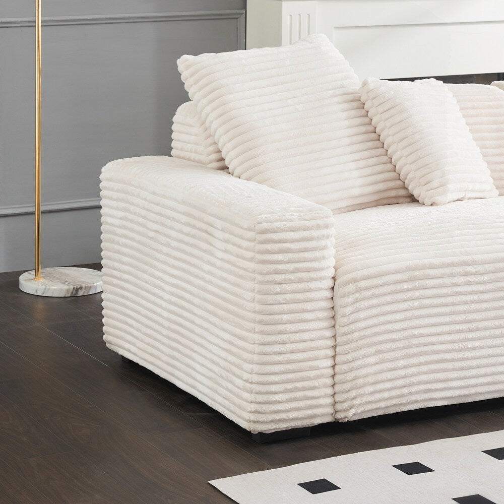 Grand canapé 4 places de 104,72 pouces avec 4 coussins décoratifs