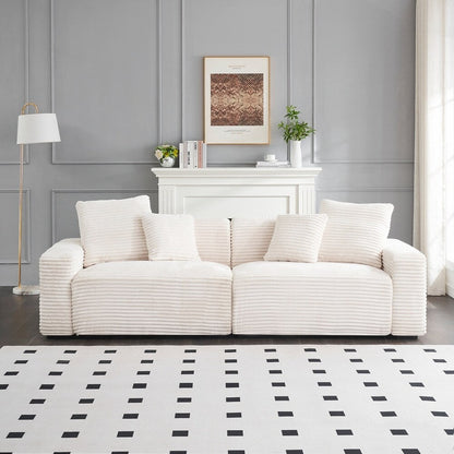 Grand canapé 4 places de 104,72 pouces avec 4 coussins décoratifs