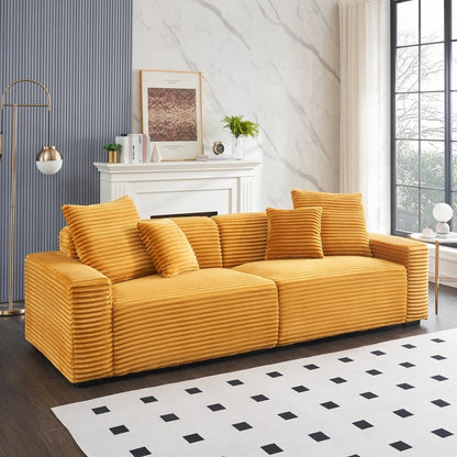 Grand canapé 4 places de 104,72 pouces avec 4 coussins décoratifs