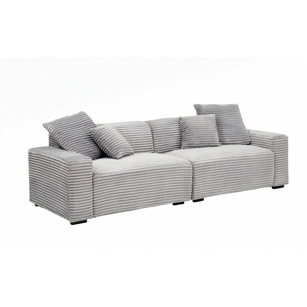 Grand canapé 4 places de 104,72 pouces avec 4 coussins décoratifs