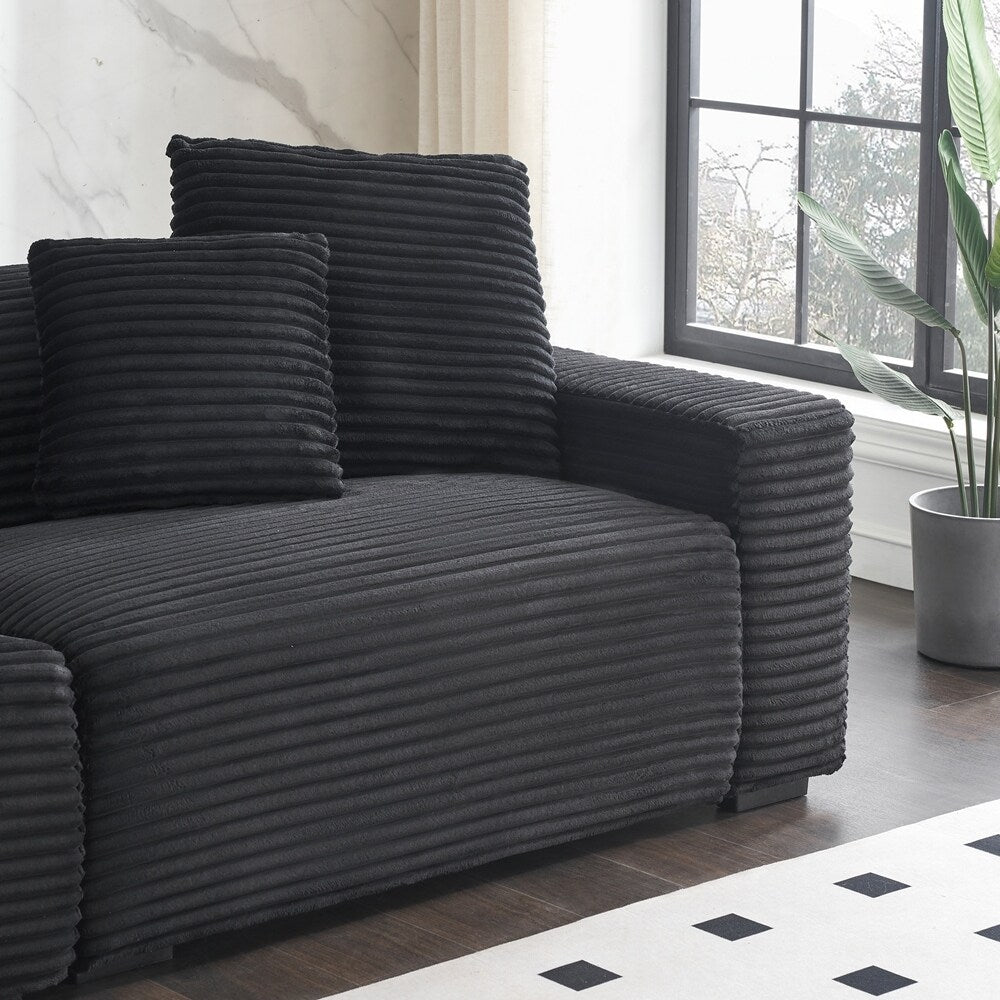 Grand canapé 4 places de 104,72 pouces avec 4 coussins décoratifs