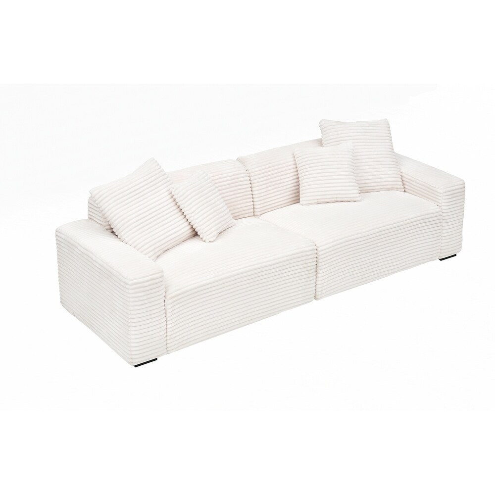 Grand canapé 4 places de 104,72 pouces avec 4 coussins décoratifs