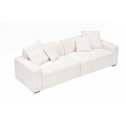 Grand canapé 4 places de 104,72 pouces avec 4 coussins décoratifs