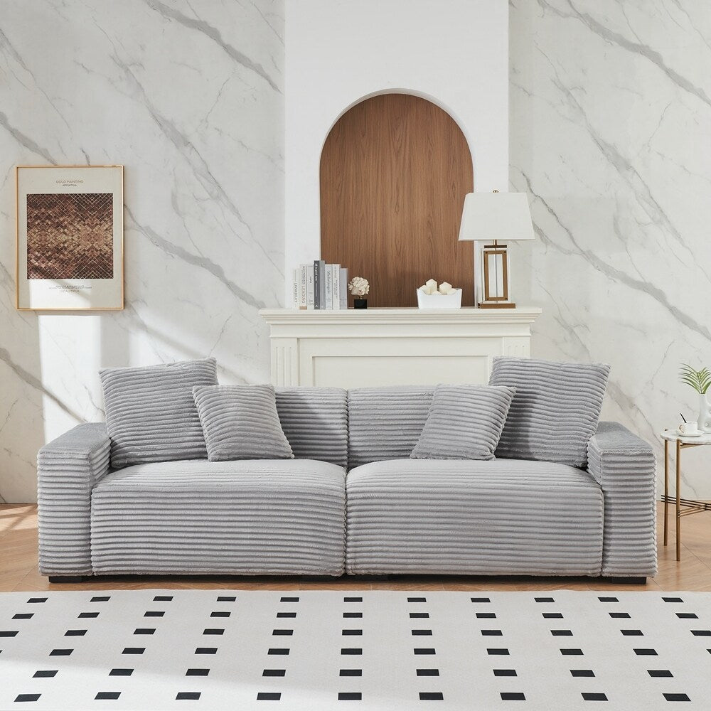 Grand canapé 4 places de 104,72 pouces avec 4 coussins décoratifs