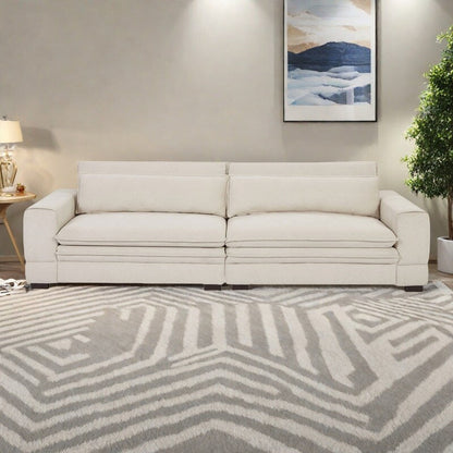 Canapé en tissu moderne du milieu du siècle avec pieds en bois massif 104.72