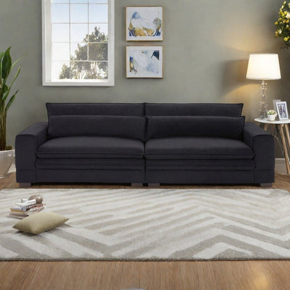 Canapé en tissu moderne du milieu du siècle avec pieds en bois massif 104.72