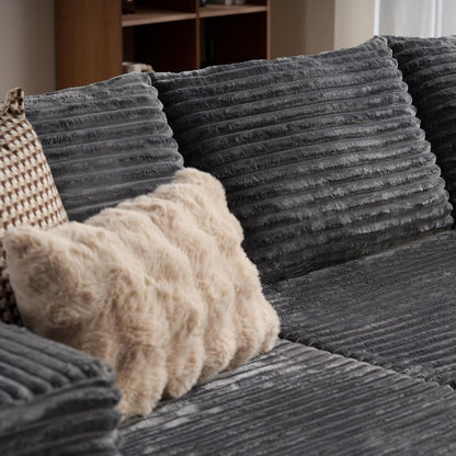 Canapé sectionnel Cloud en forme de L 104 - Canapé modulaire à assise profonde pour salon et chambre, sans assemblage