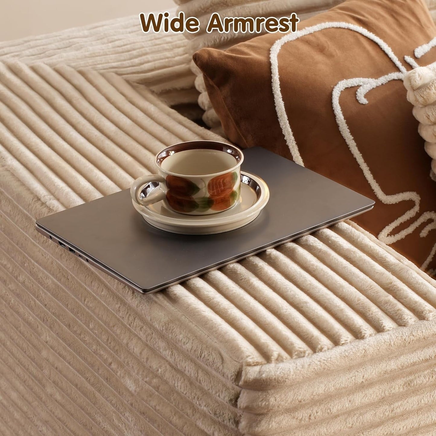 Canapé sectionnel Cloud en forme de L 104 - Canapé modulaire à assise profonde pour salon et chambre, sans assemblage