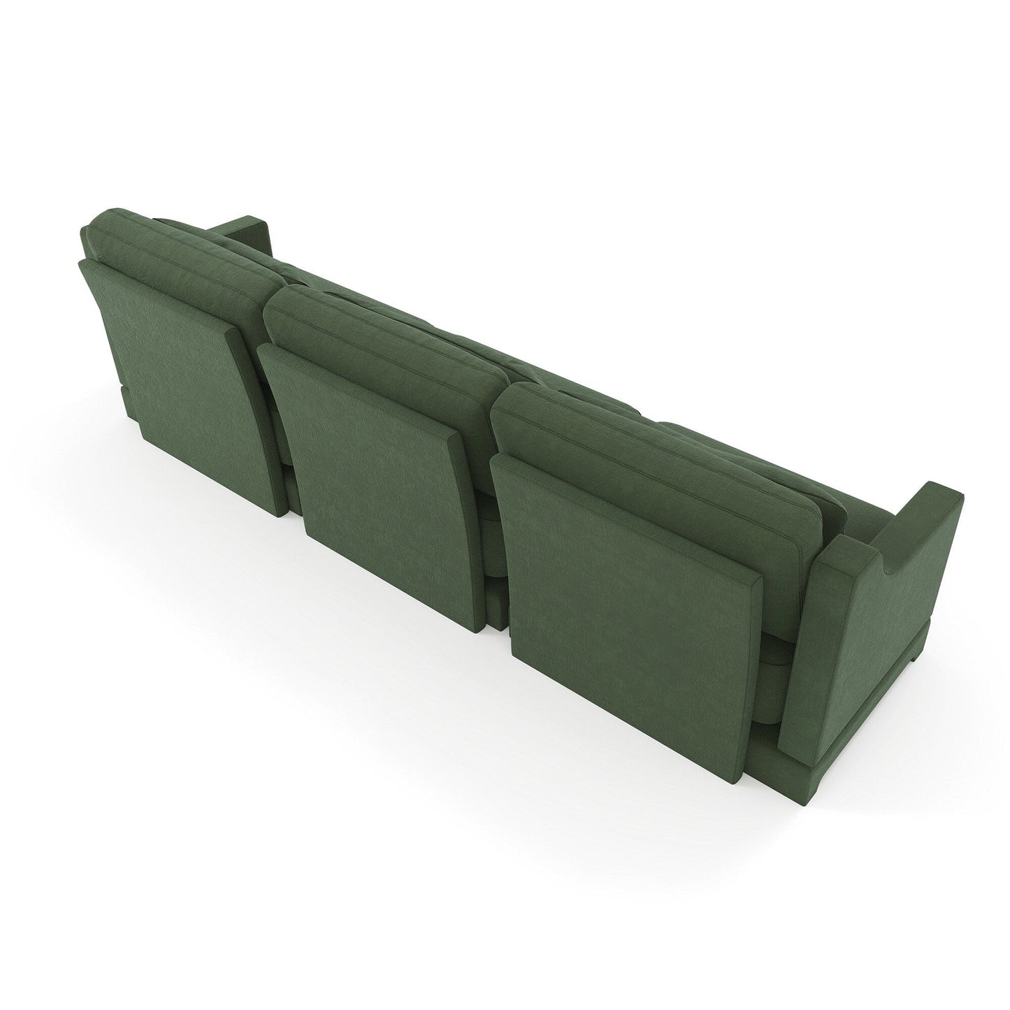 Canapé 4 places en chenille 105,9 avec base ergonomique en bois et éponge haute résilience pour le salon