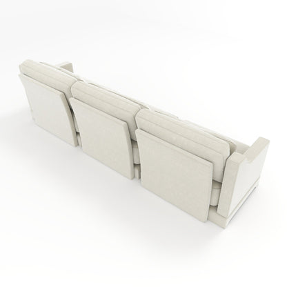 Canapé 4 places en chenille 105,9 avec base ergonomique en bois et éponge haute résilience pour le salon