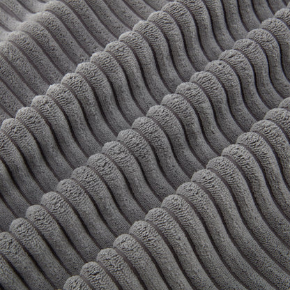 Canapé 3 places rembourré en velours côtelé 105 avec coussins de dossier amovibles et 5 oreillers pour le salon