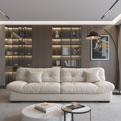 Canapé causeuse minimaliste Cloud de 105 po avec deux oreillers