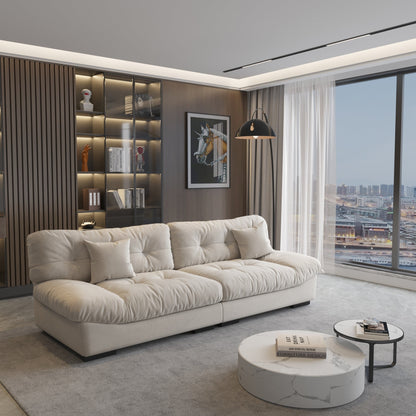 Canapé causeuse minimaliste Cloud de 105 po avec deux oreillers