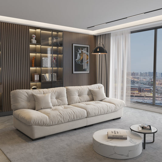 Canapé causeuse minimaliste Cloud de 105 po avec deux oreillers