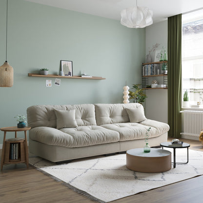 Canapé causeuse minimaliste Cloud de 105 po avec deux oreillers