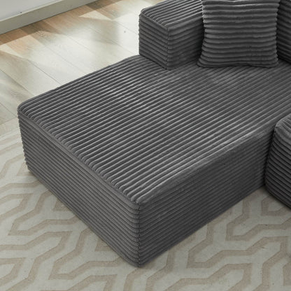 Canapé sectionnel Cloud 106, double chaise longue, canapé modulaire moderne à assise profonde pour salon, aucun assemblage requis