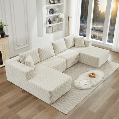 Canapé sectionnel Cloud 106, double chaise longue, canapé modulaire moderne à assise profonde pour salon, aucun assemblage requis