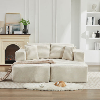 Canapé sectionnel Cloud 106, double chaise longue, canapé modulaire moderne à assise profonde pour salon, aucun assemblage requis