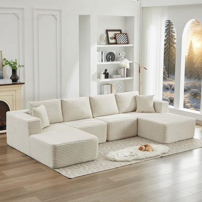 Canapé sectionnel Cloud 106, double chaise longue, canapé modulaire moderne à assise profonde pour salon, aucun assemblage requis