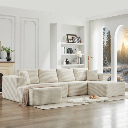 Canapé sectionnel Cloud 106, double chaise longue, canapé modulaire moderne à assise profonde pour salon, aucun assemblage requis