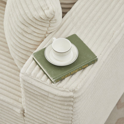 Canapé sectionnel Cloud 106 en L avec méridienne orientée vers la gauche, canapé modulaire moderne à assise profonde pour salon, aucun assemblage requis