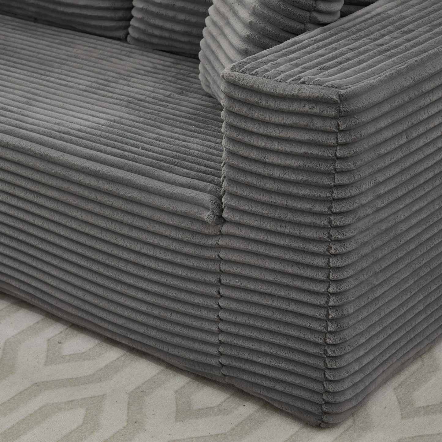 Canapé sectionnel Cloud 106 en L avec méridienne orientée vers la gauche, canapé modulaire moderne à assise profonde pour salon, aucun assemblage requis