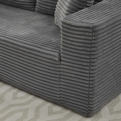 Canapé sectionnel Cloud 106 en L avec méridienne orientée vers la gauche, canapé modulaire moderne à assise profonde pour salon, aucun assemblage requis