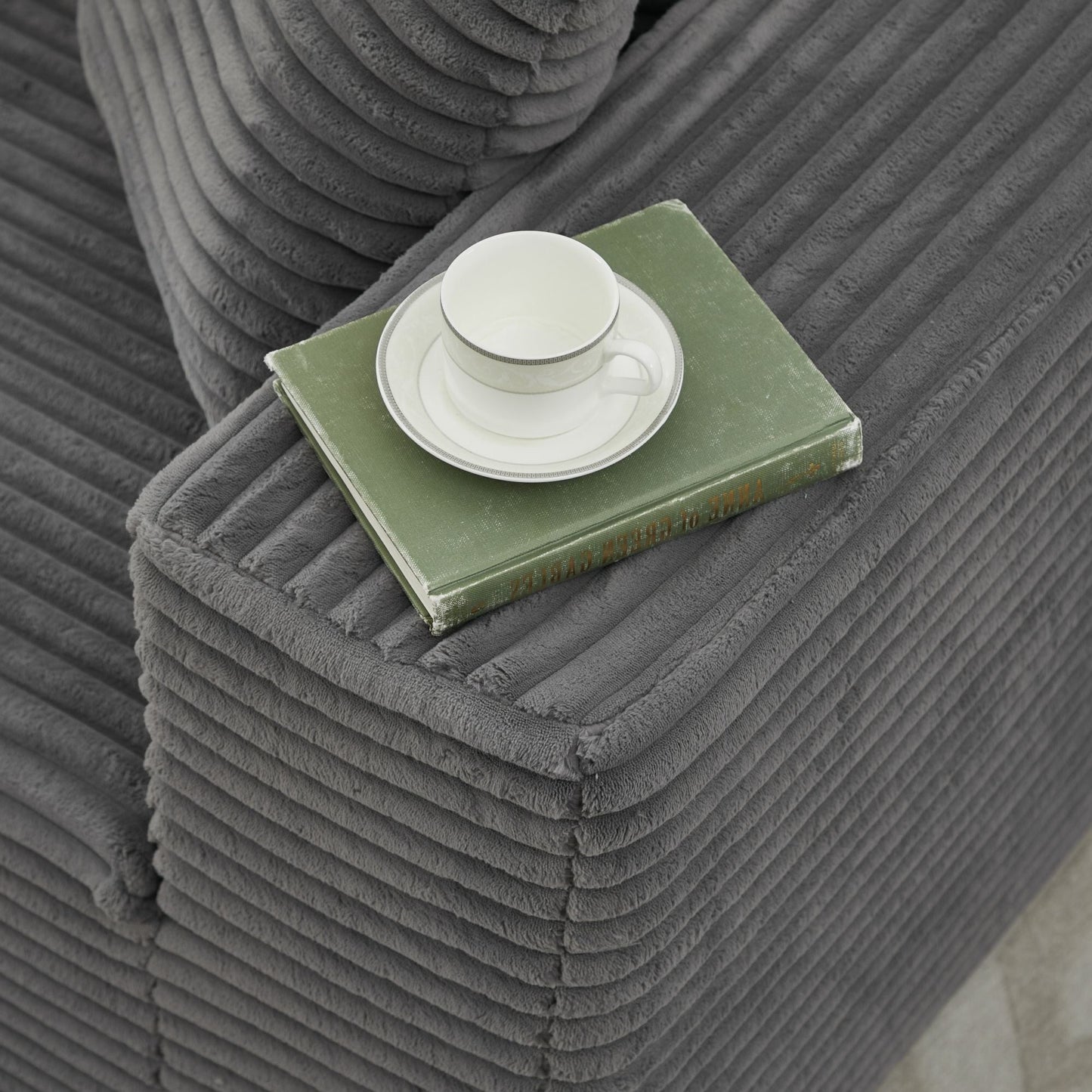 Canapé sectionnel Cloud 106 en L avec méridienne orientée vers la gauche, canapé modulaire moderne à assise profonde pour salon, aucun assemblage requis