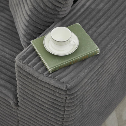 Canapé sectionnel Cloud 106 en L avec méridienne orientée vers la gauche, canapé modulaire moderne à assise profonde pour salon, aucun assemblage requis