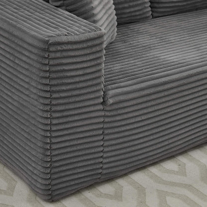 Canapé sectionnel Cloud 106 en L avec méridienne orientée vers la droite, canapé modulaire moderne à assise profonde pour salon, aucun assemblage requis