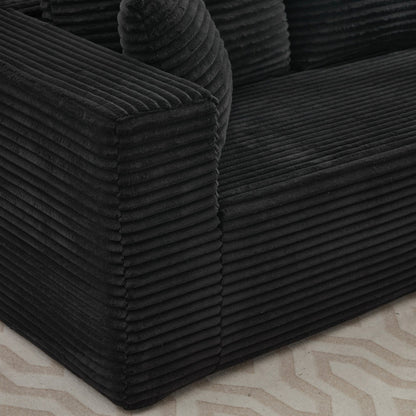 Canapé sectionnel Cloud 106 en L avec méridienne orientée vers la droite, canapé modulaire moderne à assise profonde pour salon, aucun assemblage requis