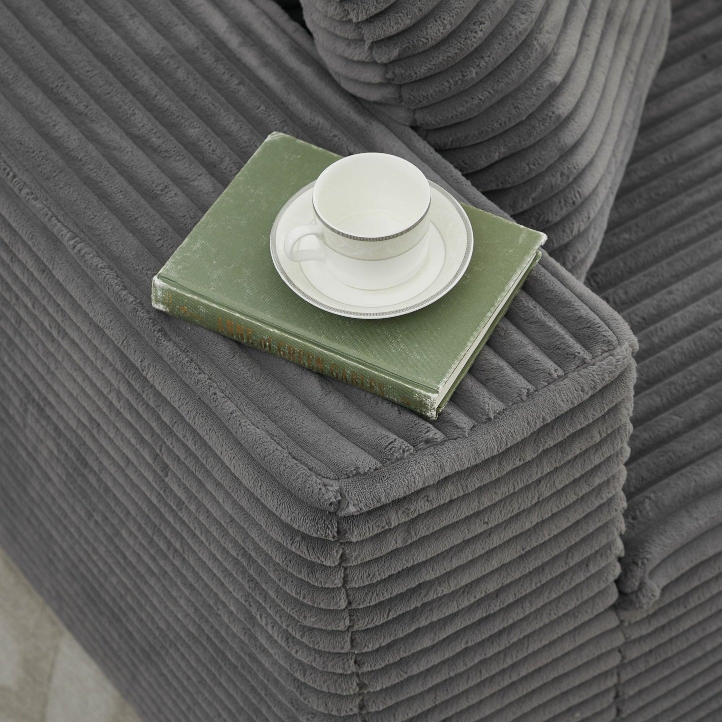 Canapé sectionnel Cloud 106 en L avec méridienne orientée vers la droite, canapé modulaire moderne à assise profonde pour salon, aucun assemblage requis