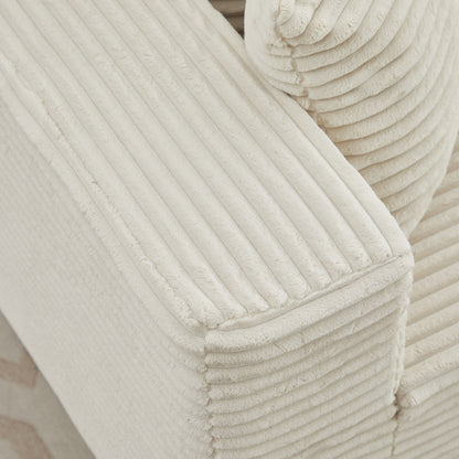 Canapé sectionnel Cloud 106 en L avec méridienne orientée vers la droite, canapé modulaire moderne à assise profonde pour salon, aucun assemblage requis