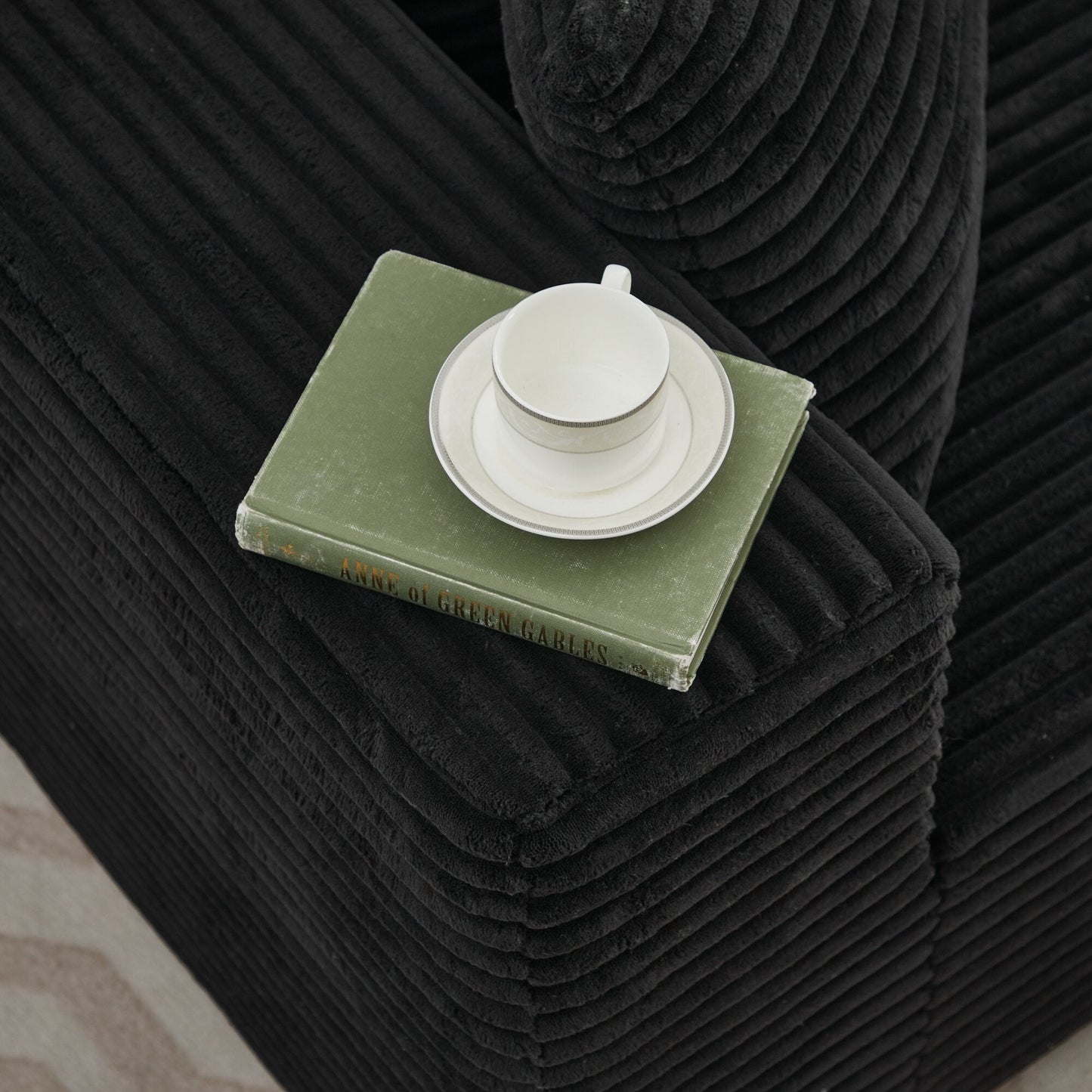 Canapé sectionnel Cloud 106 en L avec méridienne orientée vers la droite, canapé modulaire moderne à assise profonde pour salon, aucun assemblage requis