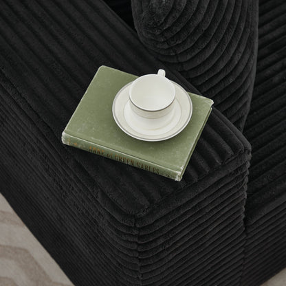 Canapé sectionnel Cloud 106 en L avec méridienne orientée vers la droite, canapé modulaire moderne à assise profonde pour salon, aucun assemblage requis