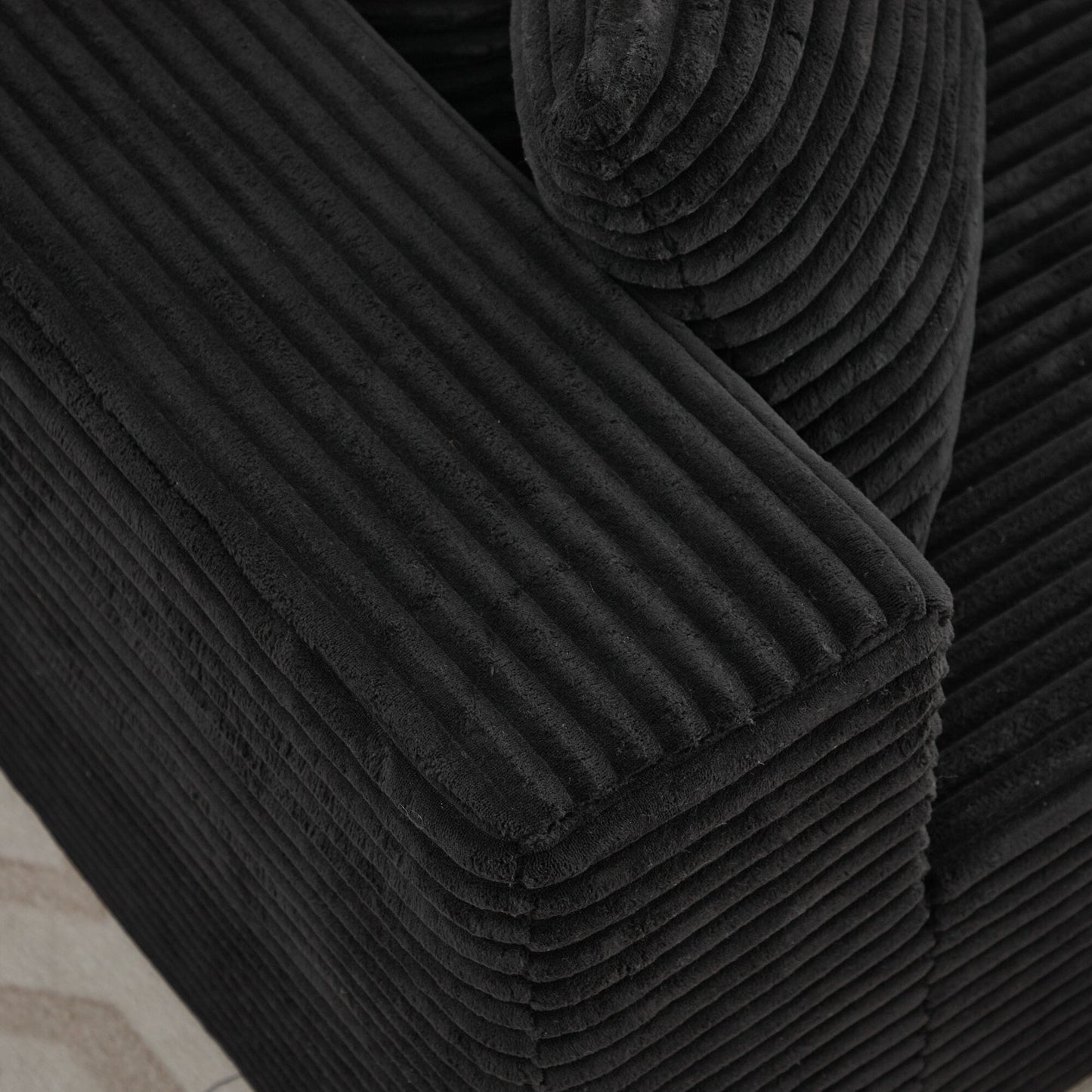 Canapé sectionnel Cloud 106 en L avec méridienne orientée vers la droite, canapé modulaire moderne à assise profonde pour salon, aucun assemblage requis