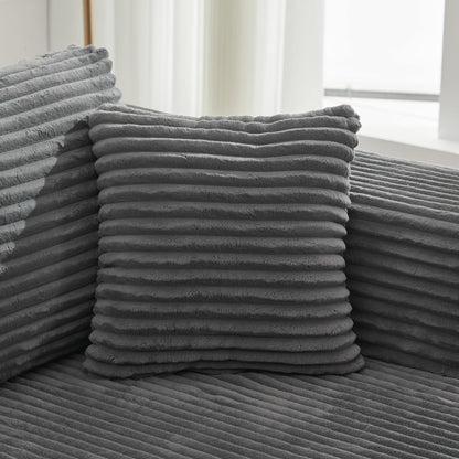 Canapé sectionnel Cloud 106 en L avec méridienne orientée vers la droite, canapé modulaire moderne à assise profonde pour salon, aucun assemblage requis