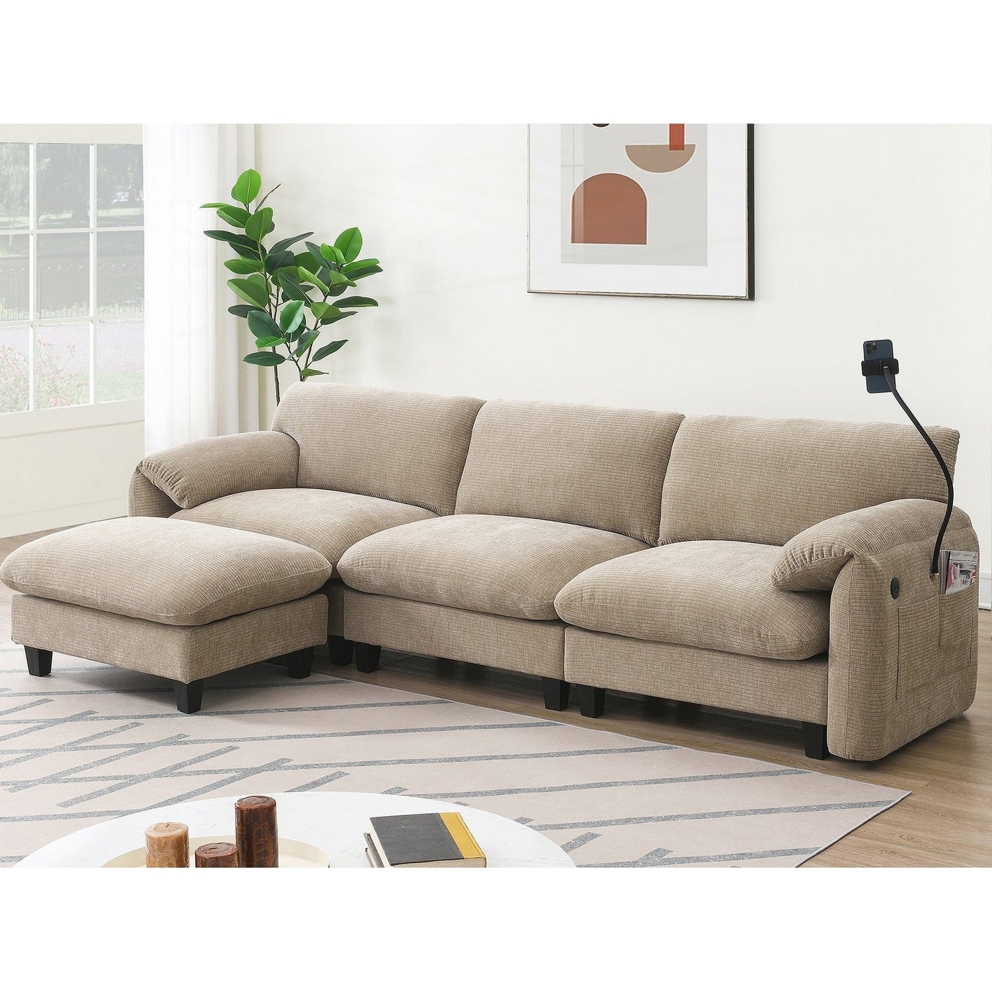 Canapé sectionnel modulaire de 108 pouces