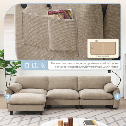 Canapé sectionnel modulaire de 108 pouces